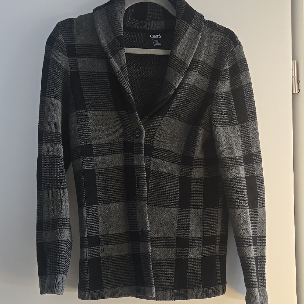 Chaos Plaid Shawl Collar Cardigan